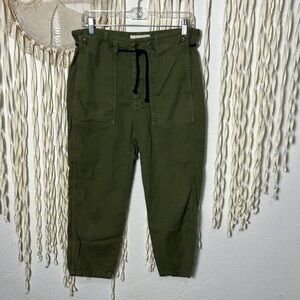 The Great Patch Pocket Cropped Military Green Pants Size 25